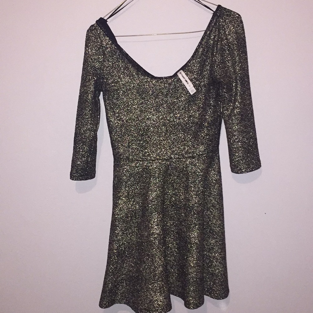 Bethany Mota foil dress